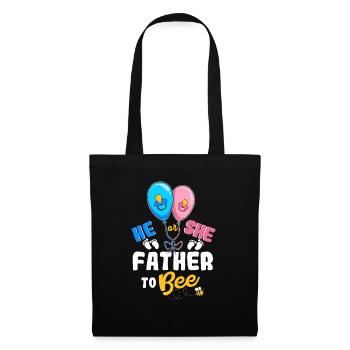 Il ou elle père à abeille meilleur père de tous les temps paternité - Sac en tissu - noir - Devant