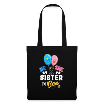 Il ou elle soeur à Bee Best Sist Ever Big Sister - Sac en tissu - noir - Devant