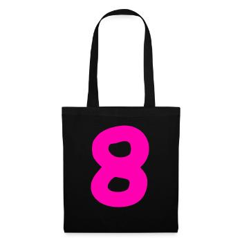 8 ans anniversaire rose - Sac en tissu - noir - Devant
