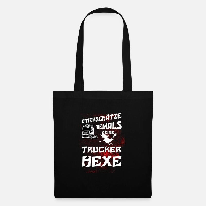 Trucker Hexe - Stoffbeutel - Schwarz