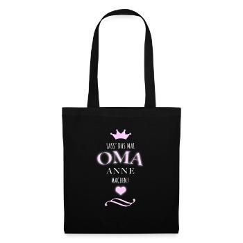 Oma Anne - Stoffbeutel - Schwarz - Vorne