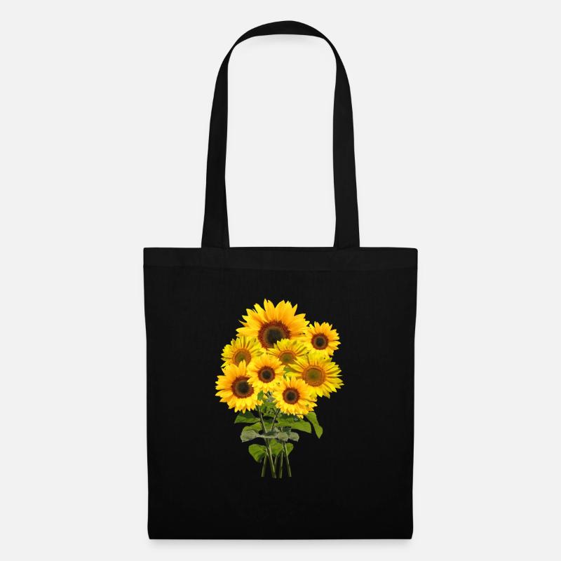 Sonnenblumenstrauß - Stoffbeutel - Schwarz