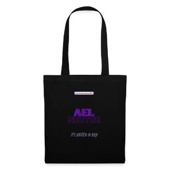 #pronounsarebeautiful ael/neutre - Sac en tissu - noir - Devant