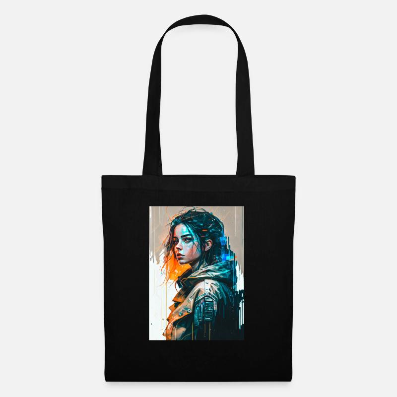 cybergirl not looking back - Tote Bag - black