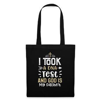 I Took A DNA Test And God Is My... - Stoffbeutel - Schwarz - Vorne