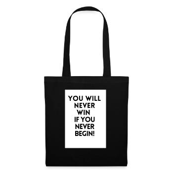 Vous ne gagnerez jamais - Sac en tissu - noir - Devant