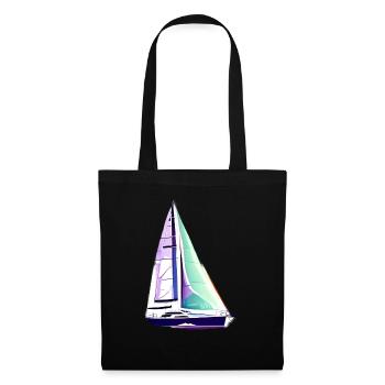 Segeln Segelschiff Segelsport Segler Segelboot - Stoffbeutel - Schwarz - Vorne