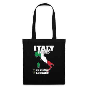 Italy Bound Country Travel Italian Flag Vacation - Tote Bag - black - Front