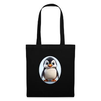 Pinguin - Stoffbeutel - Schwarz - Vorne