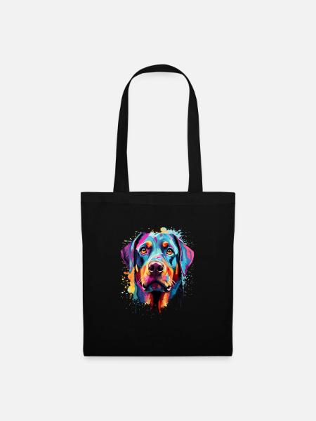 Rottweiler Colorful - Stoffbeutel - Schwarz