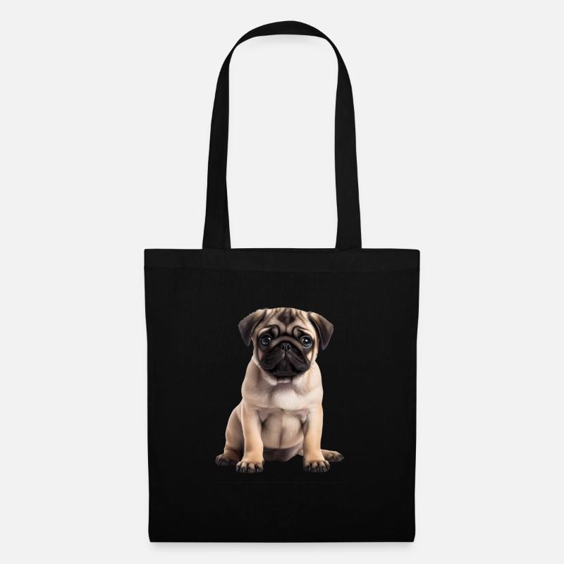 Mops - Stoffbeutel - Schwarz