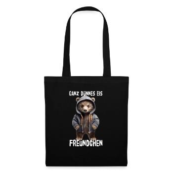 Very Thin Ice Friend Bear - Tote Bag - black - Front