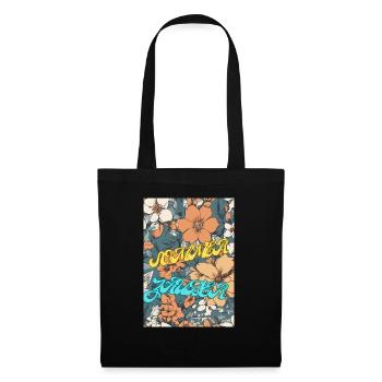 Sommer Zauber Floral - Stoffbeutel - Schwarz - Vorne