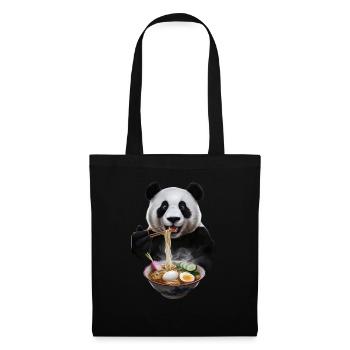 Panda - Stoffbeutel - Schwarz - Vorne