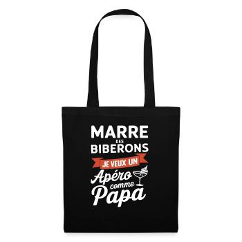 marre des biberons - Sac en tissu - noir - Devant
