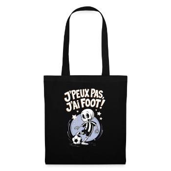 Je peux pas j'ai foot ! - Sac en tissu - noir - Devant