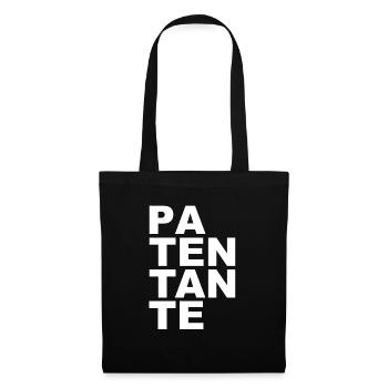 Patentante - tolles Motiv für die Tante - Stoffbeutel - Schwarz - Vorne