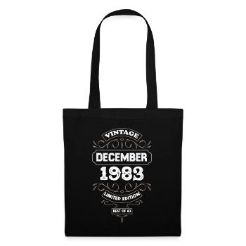 Les Legendes sont nées en Décembre 1983 40ANS - Sac en tissu - noir - Devant