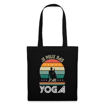 I Can't I Have Yoga - Gift Idea - Tote Bag - black - Front