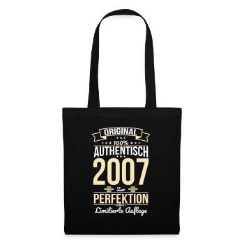 18th Birthday - Original 2007 100% Authentic - Tote Bag - black - Front