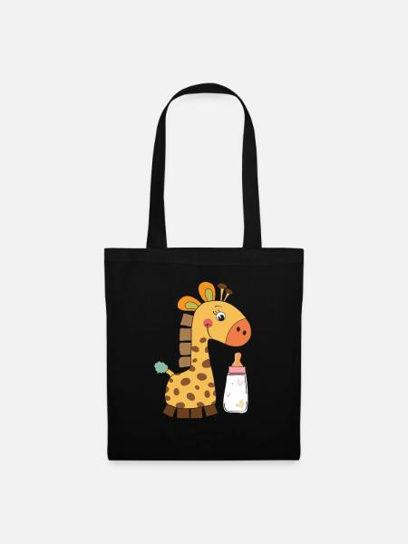 Giraffe - Geschenkidee - Stoffbeutel - Schwarz