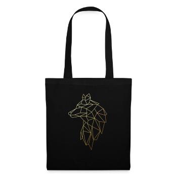 Wolf Polygone - Sac en tissu - noir - Devant