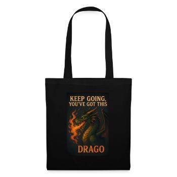 Keep Going, You’ve Got This – Drache-Design - Stoffbeutel - Schwarz - Vorne