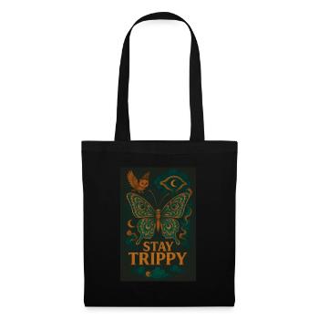 Butterfly - Stay Trippy - Tote Bag - black - Front