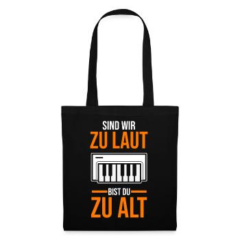 Keyboard Zu Laut Musik Keyboarder - Stoffbeutel - Schwarz - Vorne