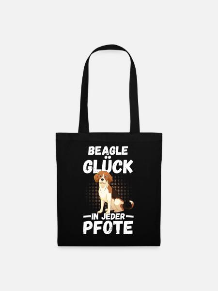 Hund Beagle - Stoffbeutel - Schwarz