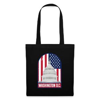 Washington D.C. With Flag - American Travel - Tote Bag - black - Front