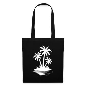 Palm Tree Island Beach Lover Gift - Cadeau d’été - Sac en tissu - noir - Devant