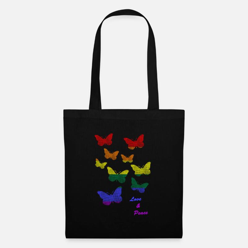 butterflys lgbtq pride - Stoffbeutel - Schwarz