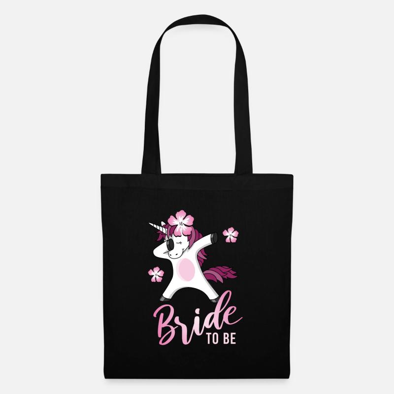 Bride Unicorn Dab JGA Bachelorette Party 1 - Tote Bag - black