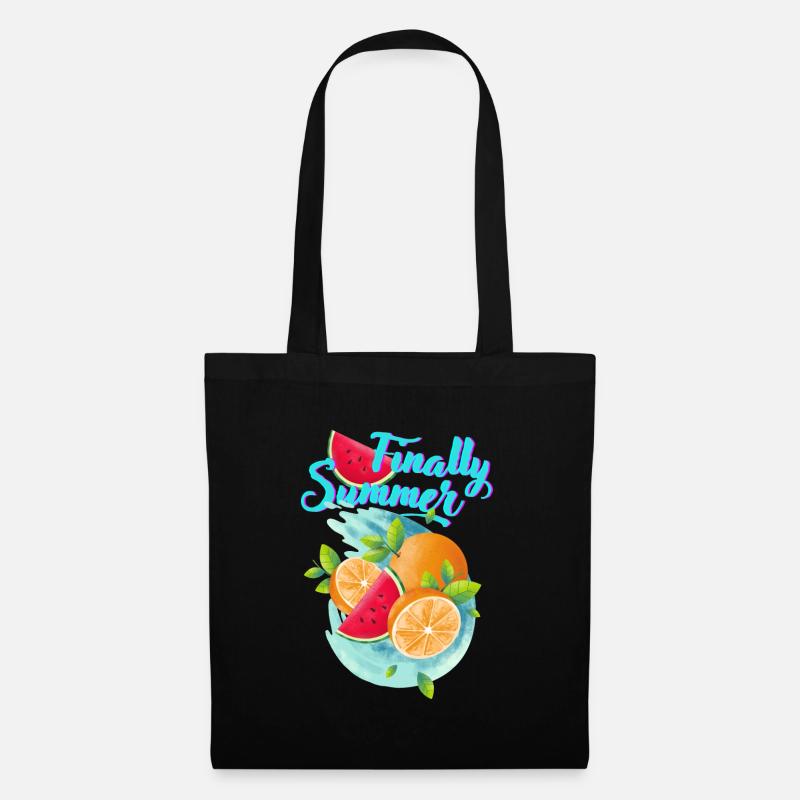 endlich Sommer - Stoffbeutel - Schwarz