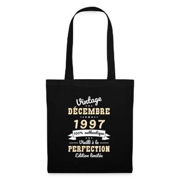 Anniversaire 25 ans - Décembre 1997 Vintage - Sac en tissu - noir - Devant