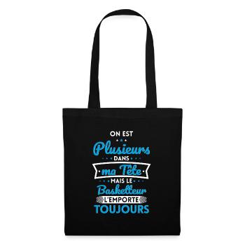 Plusieurs dans tête Basketteur l'emporte toujours - Sac en tissu - noir - Devant