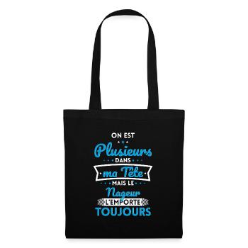 Plusieurs dans tête le Nageur l'emporte toujours - Sac en tissu - noir - Devant