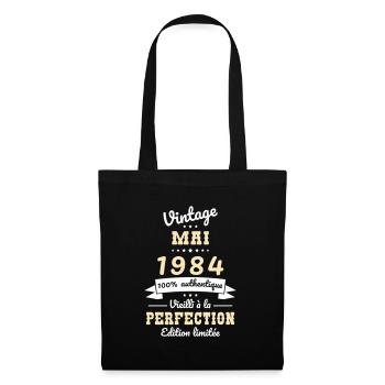 40th Anniversary - Vintage - May 1984 - Tote Bag - black - Front