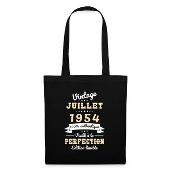 70th Anniversary - Vintage - July 1954 - Tote Bag - black - Front