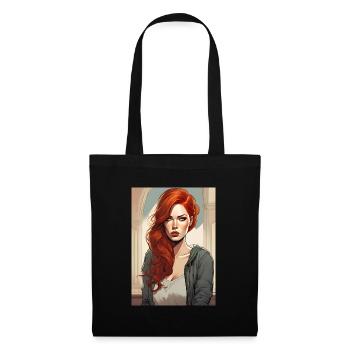 Beautiful Woman Redhead Red Hair - Tote Bag - black - Front