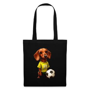 Football Dachshund - Tote Bag - black - Front