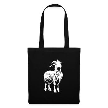 Ziege Goat - Stoffbeutel - Schwarz - Vorne
