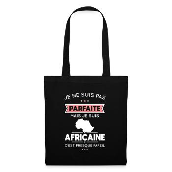 Je ne suis pas parfaite mais je suis Africaine - Sac en tissu - noir - Devant