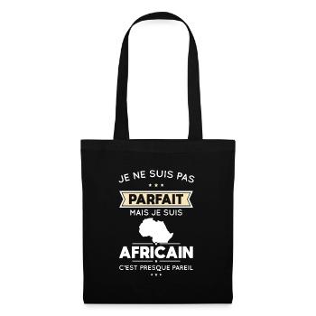 Je ne suis pas parfait mais je suis Africain - Sac en tissu - noir - Devant