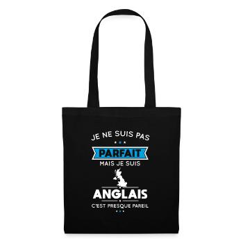 Je ne suis pas parfait mais je suis Anglais - Sac en tissu - noir - Devant