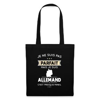 Je ne suis pas parfait mais je suis Allemand - Sac en tissu - noir - Devant