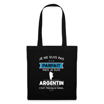 Je ne suis pas parfait mais je suis Argentin - Sac en tissu - noir - Devant