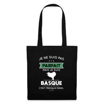 Je ne suis pas parfait mais je suis Basque - Sac en tissu - noir - Devant