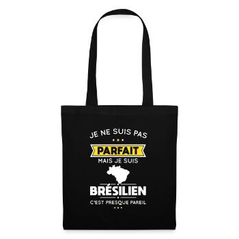 Je ne suis pas parfait mais je suis Brésilien - Sac en tissu - noir - Devant